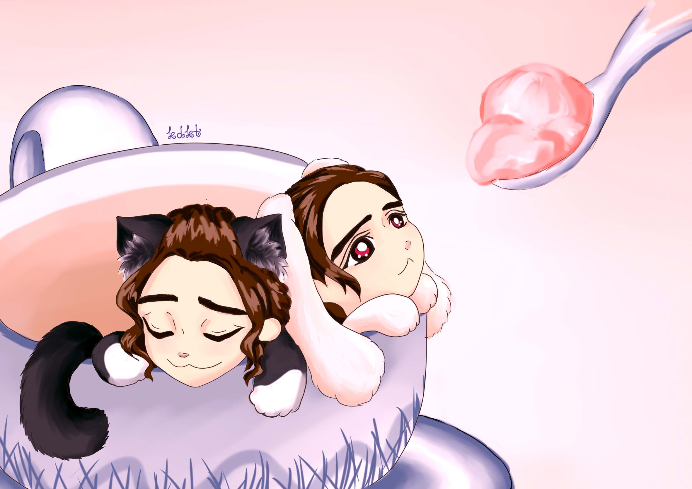 直播间太热了下来赶紧泡个水再吃口冰