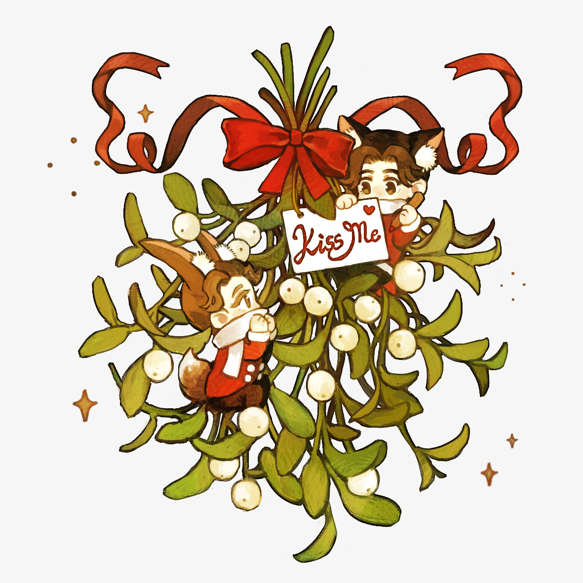 Kiss under Mistletoe.gif